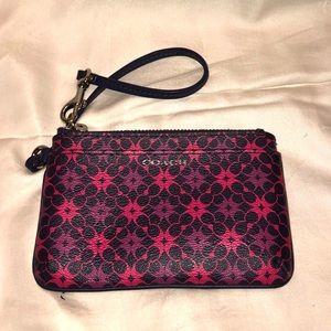 Coach Wristlet Purple, Pink, and Blue